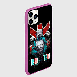 Чехол iPhone 11 Pro матовый CYBERPUNK TRAUMA TEAM, цвет: 3D-фиолетовый — фото 2