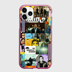 Чехол iPhone 11 Pro матовый АКАДЕМИЯ АМБРЕЛЛА, цвет: 3D-малиновый