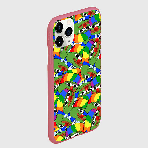 Чехол iPhone 11 Pro матовый ПЕПЕ КЛОУН / 3D-Малиновый – фото 2