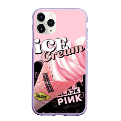 Чехол iPhone 11 Pro матовый BLACKPINK ICE CREAM, цвет: 3D-светло-сиреневый