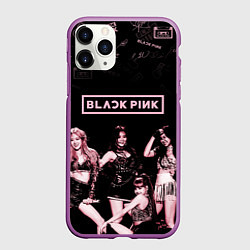 Чехол iPhone 11 Pro матовый BLACKPINK, цвет: 3D-фиолетовый