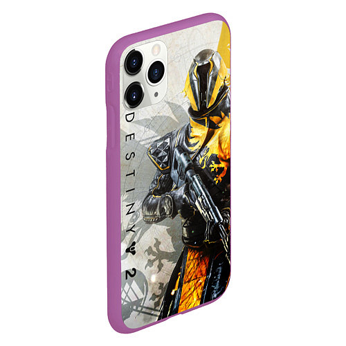 Чехол iPhone 11 Pro матовый DESTINY, WARLOCK / 3D-Фиолетовый – фото 2