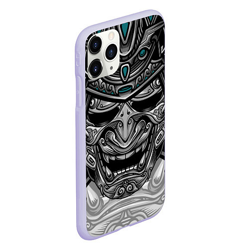 Чехол iPhone 11 Pro матовый Cyber Samurai / 3D-Светло-сиреневый – фото 2