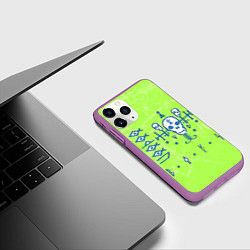 Чехол iPhone 11 Pro матовый Voodoo Boys Gang CP 2077, цвет: 3D-фиолетовый — фото 2