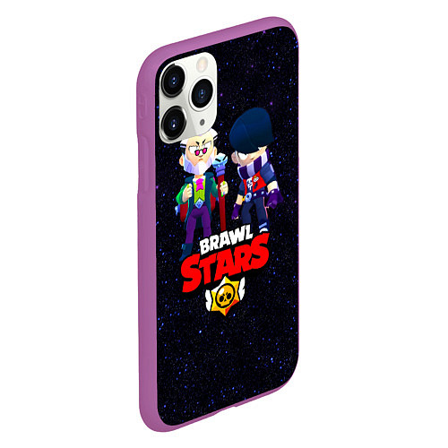Чехол iPhone 11 Pro матовый Brawl Stars / 3D-Фиолетовый – фото 2