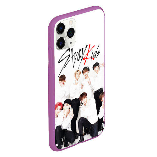 Чехол iPhone 11 Pro матовый STRAY KIDS / 3D-Фиолетовый – фото 2