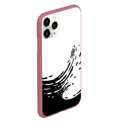 Чехол iPhone 11 Pro матовый Good Vibes / 3D-Малиновый – фото 2