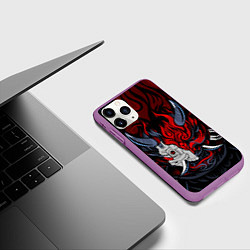 Чехол iPhone 11 Pro матовый SAMURAI LVL UP, цвет: 3D-фиолетовый — фото 2
