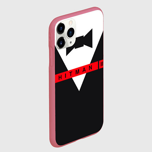 Чехол iPhone 11 Pro матовый Hitman III / 3D-Малиновый – фото 2