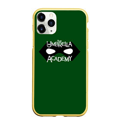 Чехол iPhone 11 Pro матовый Umbrella academy, цвет: 3D-желтый