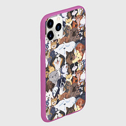 Чехол iPhone 11 Pro матовый Dogs, цвет: 3D-фиолетовый — фото 2