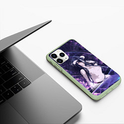 Чехол iPhone 11 Pro матовый Альбедо, цвет: 3D-салатовый — фото 2