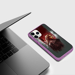 Чехол iPhone 11 Pro матовый The Wticher 3D, цвет: 3D-фиолетовый — фото 2