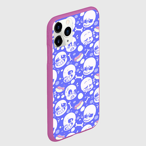 Чехол iPhone 11 Pro матовый Undertale / 3D-Фиолетовый – фото 2