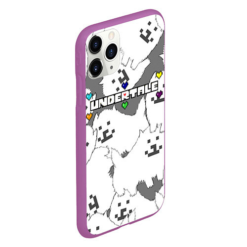 Чехол iPhone 11 Pro матовый Undertale / 3D-Фиолетовый – фото 2