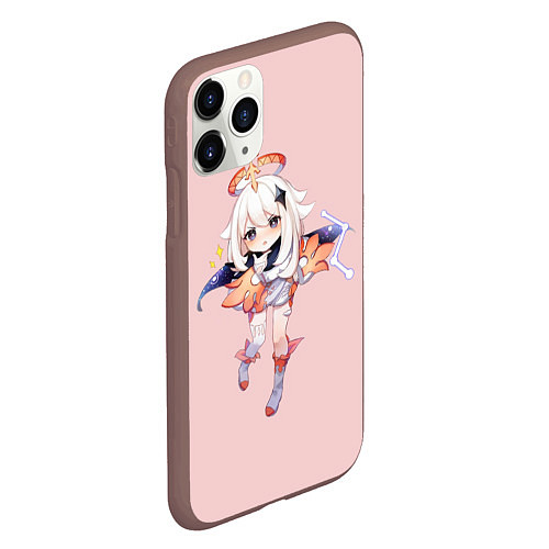 Чехол iPhone 11 Pro матовый Paimon / 3D-Коричневый – фото 2