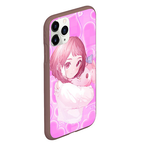 Чехол iPhone 11 Pro матовый Урарака Очако / 3D-Коричневый – фото 2