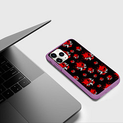 Чехол iPhone 11 Pro матовый SAMURAI 2077 PATTERN, цвет: 3D-фиолетовый — фото 2