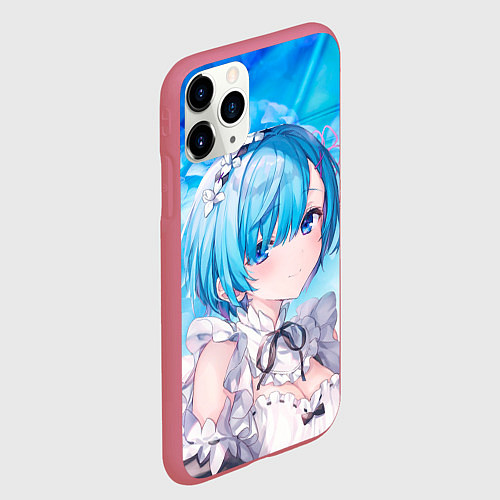 Чехол iPhone 11 Pro матовый Рем / 3D-Малиновый – фото 2