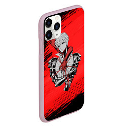 Чехол iPhone 11 Pro матовый Генос One Punch Man, цвет: 3D-розовый — фото 2