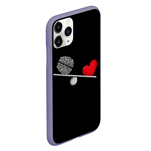 Чехол iPhone 11 Pro матовый Слушай Сердце / 3D-Серый – фото 2