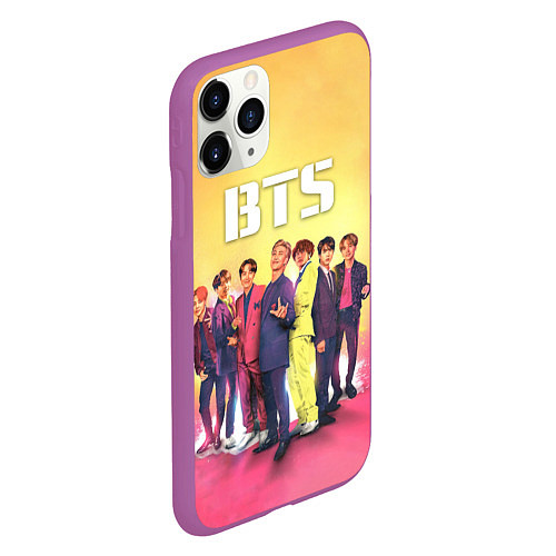 Чехол iPhone 11 Pro матовый BTS / 3D-Фиолетовый – фото 2