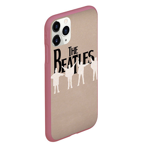 Чехол iPhone 11 Pro матовый The Beatles / 3D-Малиновый – фото 2