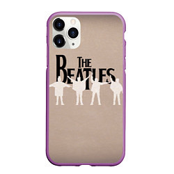 Чехол iPhone 11 Pro матовый The Beatles, цвет: 3D-фиолетовый