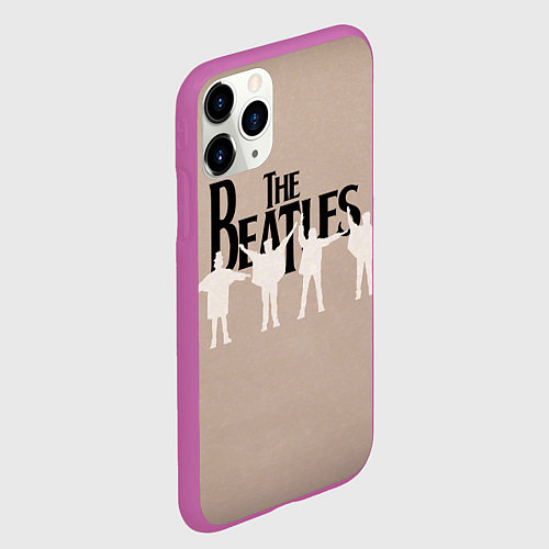 Чехол iPhone 11 Pro матовый The Beatles / 3D-Фиолетовый – фото 2