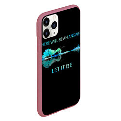 Чехол iPhone 11 Pro матовый The Beatles, цвет: 3D-малиновый — фото 2