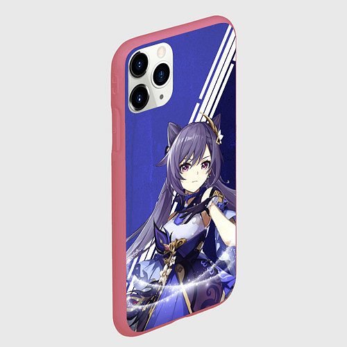 Чехол iPhone 11 Pro матовый Genshin Impact / 3D-Малиновый – фото 2