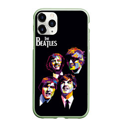 Чехол iPhone 11 Pro матовый The Beatles, цвет: 3D-салатовый