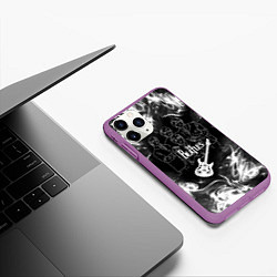 Чехол iPhone 11 Pro матовый The Beatles, цвет: 3D-фиолетовый — фото 2