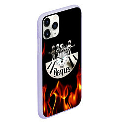 Чехол iPhone 11 Pro матовый The Beatles, цвет: 3D-светло-сиреневый — фото 2