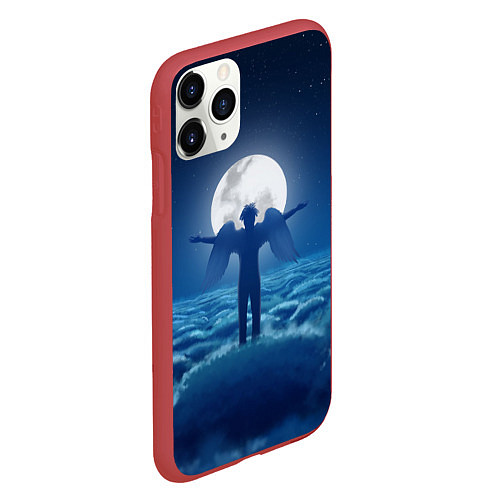 Чехол iPhone 11 Pro матовый Ангел / 3D-Красный – фото 2