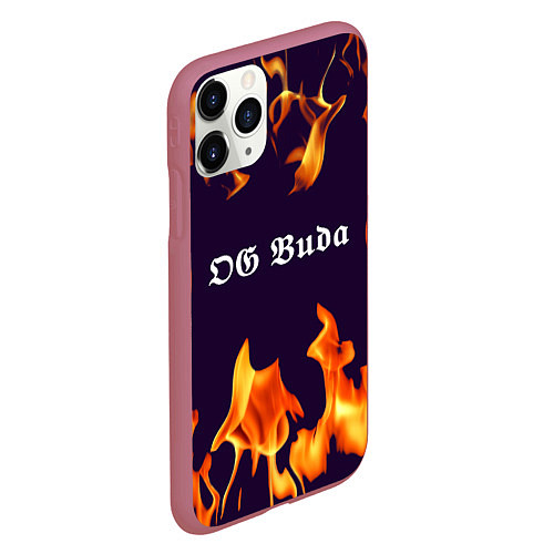 Чехол iPhone 11 Pro матовый OG Buda / 3D-Малиновый – фото 2