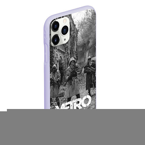 Чехол iPhone 11 Pro матовый Metro Exodus / 3D-Светло-сиреневый – фото 2