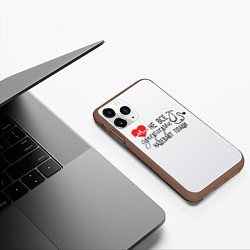 Чехол iPhone 11 Pro матовый Не все супергерои в плащах, цвет: 3D-коричневый — фото 2