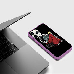 Чехол iPhone 11 Pro матовый Стальной Алхимик, цвет: 3D-фиолетовый — фото 2