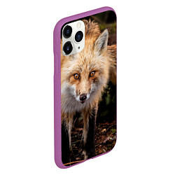 Чехол iPhone 11 Pro матовый Лиса, цвет: 3D-фиолетовый — фото 2