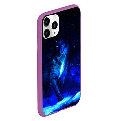 Чехол iPhone 11 Pro матовый Dark Wolf, цвет: 3D-фиолетовый — фото 2