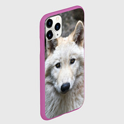 Чехол iPhone 11 Pro матовый Волк, цвет: 3D-фиолетовый — фото 2