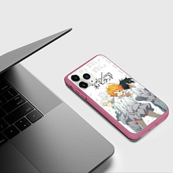 Чехол iPhone 11 Pro матовый Персонажи Обещанный Неверленд, цвет: 3D-малиновый — фото 2