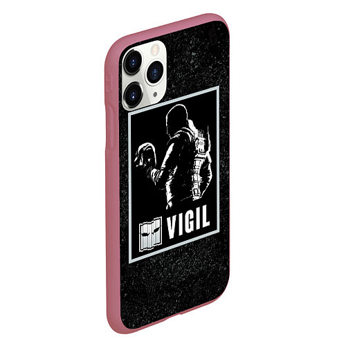 Чехол iPhone 11 Pro матовый Vigil / 3D-Малиновый – фото 2