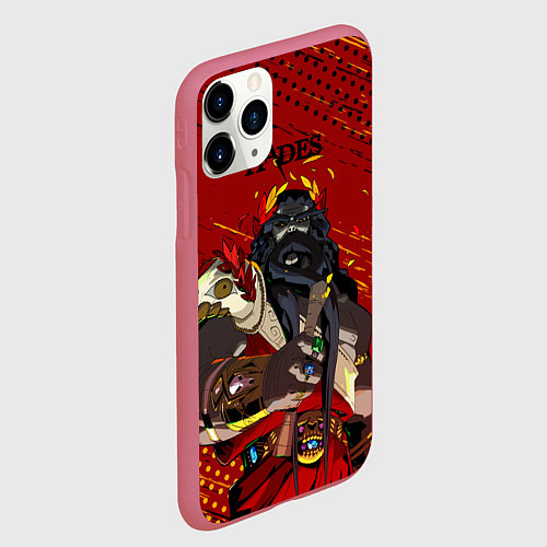 Чехол iPhone 11 Pro матовый Hades - Аид / 3D-Малиновый – фото 2
