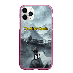 Чехол iPhone 11 Pro матовый The Elder Scrolls, цвет: 3D-малиновый