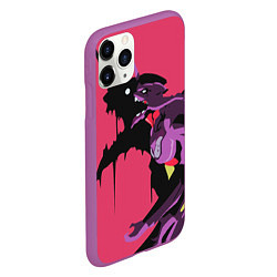 Чехол iPhone 11 Pro матовый Евангилион, цвет: 3D-фиолетовый — фото 2