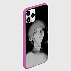 Чехол iPhone 11 Pro матовый Makima Chainsaw Man, цвет: 3D-фиолетовый — фото 2