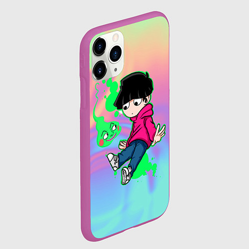 Чехол iPhone 11 Pro матовый Моб Психо 100 / 3D-Фиолетовый – фото 2