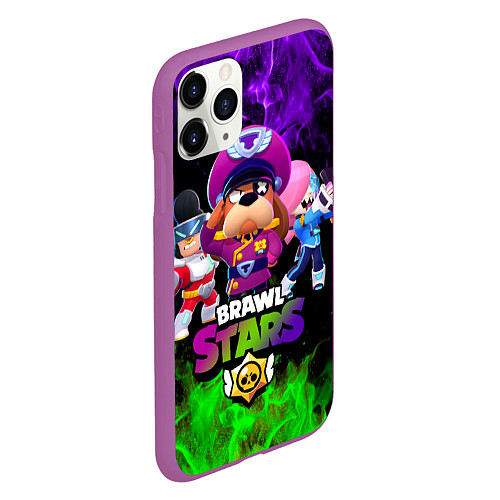 Чехол iPhone 11 Pro матовый Brawl Stars the StarrForce / 3D-Фиолетовый – фото 2